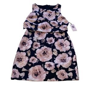 Ivanka Trump NWT Floral Spring Summer Party Dress Wedding Guestwear BlackPink 14